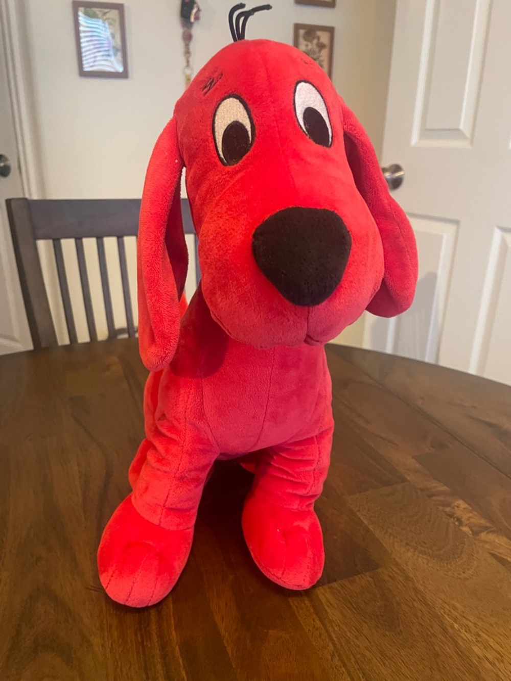 Red Plush Dog Toy - Soft Stuffed Pet Toy